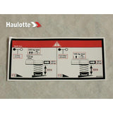 307P230030 Floor Height + Load Label | Genuine Haulotte