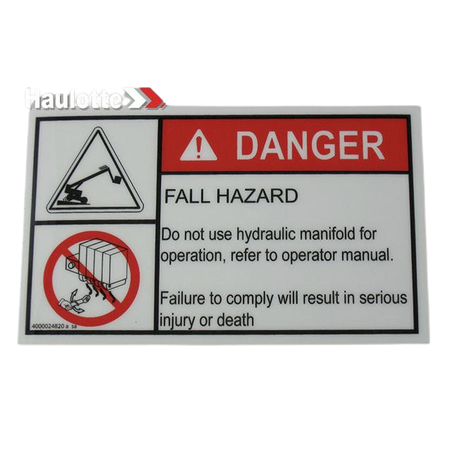 4000024820 Decal-Danger-Fall Hazard | Genuine Haulotte
