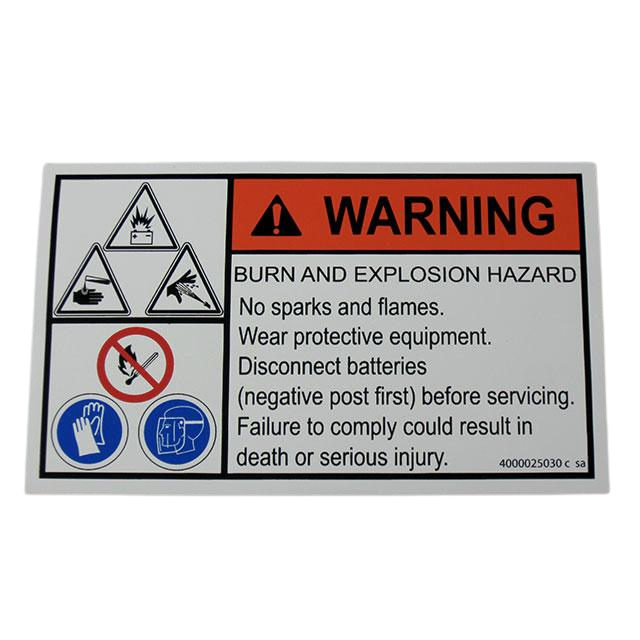 4000025030 Decal-Burn And Explosion Hazard | Genuine Haulotte