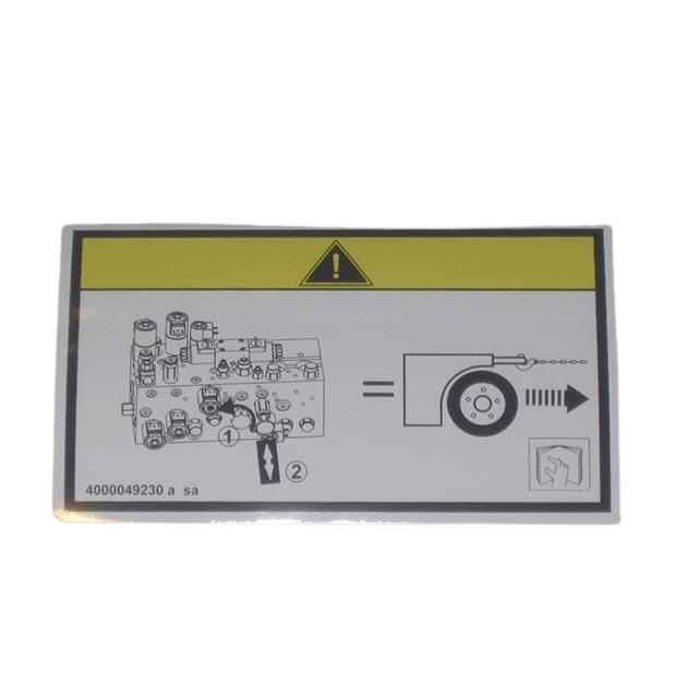 4000049230 Decal, Indication, Explanation Defreinage | Genuine Haulotte