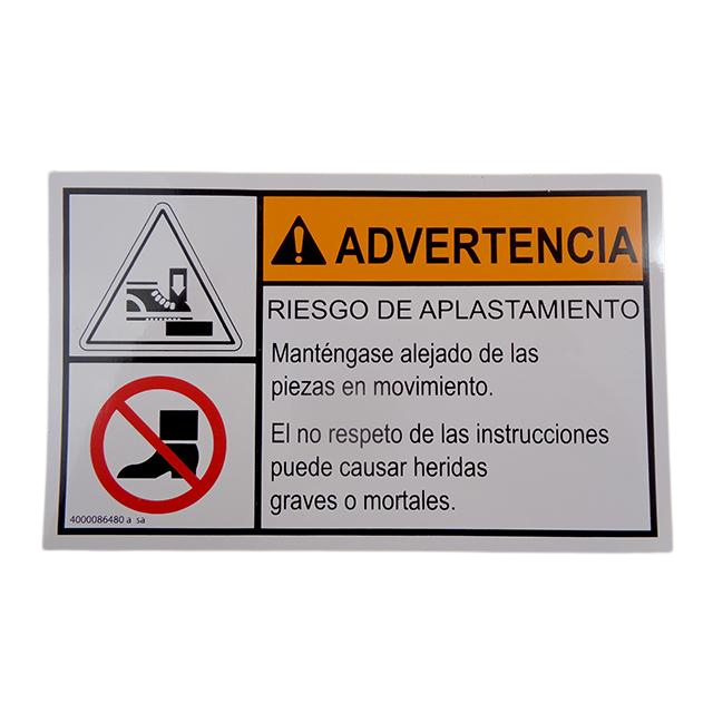 4000086480 Feet Injury Label | Genuine Haulotte