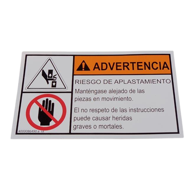 4000086490 Hand Injury Label | Genuine Haulotte