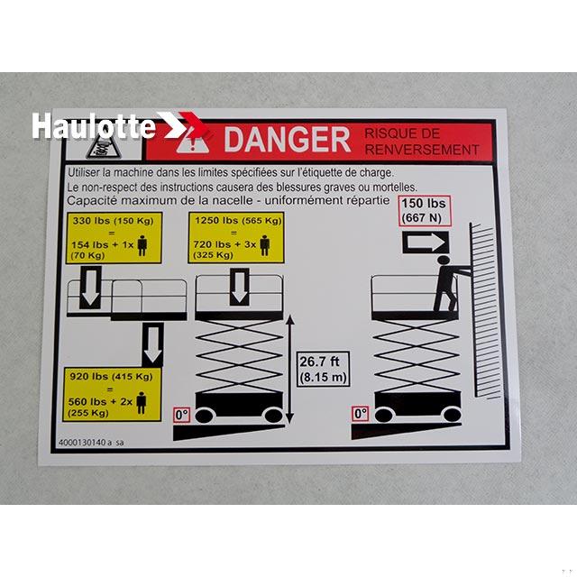 4000130140 Load Height C2668Rt 565Kg | Genuine Haulotte