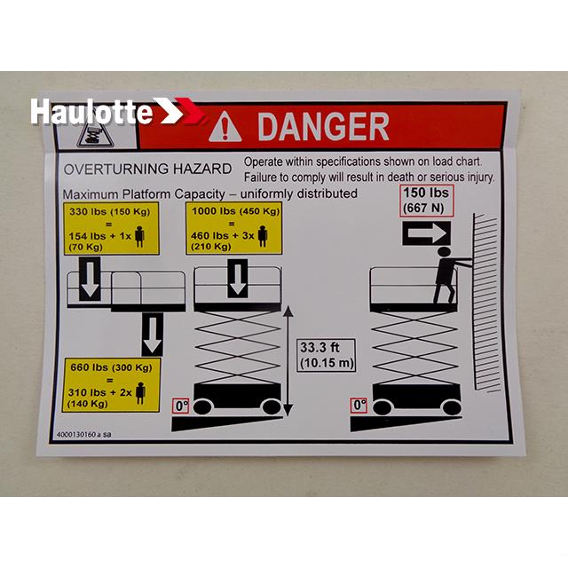 4000130160 Load Height C3368Rt | Genuine Haulotte