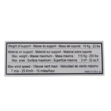 4000131730 Decal-Capacity-Glass Panel Support | Genuine Haulotte