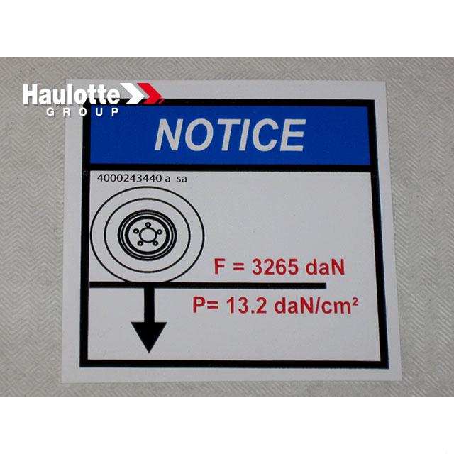 4000243440 Ground Pressure, Load | Genuine Haulotte
