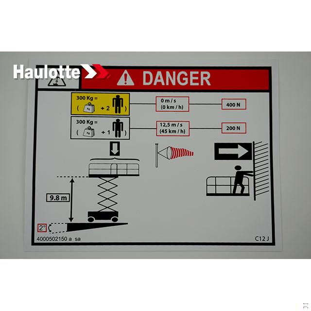 4000502150 Load Height C12 | Genuine Haulotte