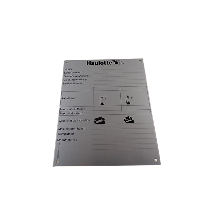 4000700170 Plate-Serial-Hercule | Genuine Haulotte