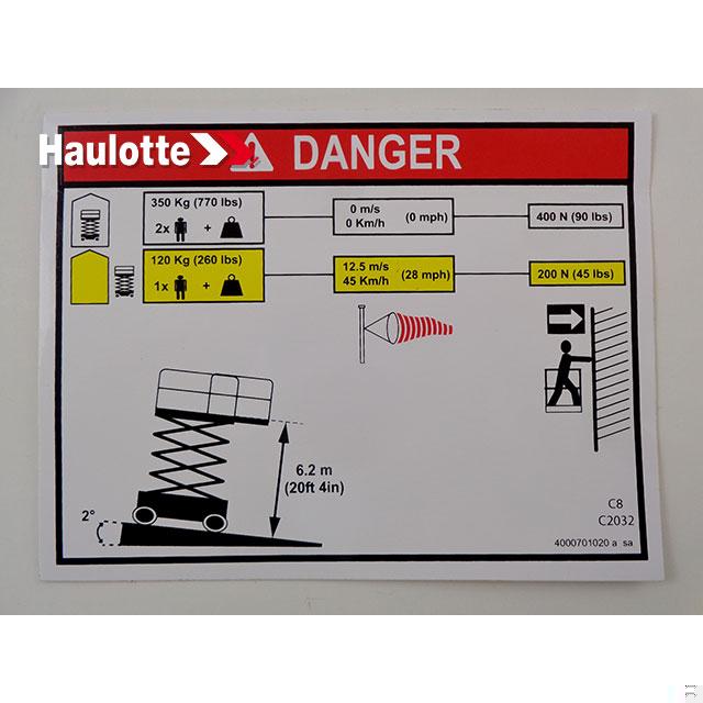 4000701020 Load Height | Genuine Haulotte
