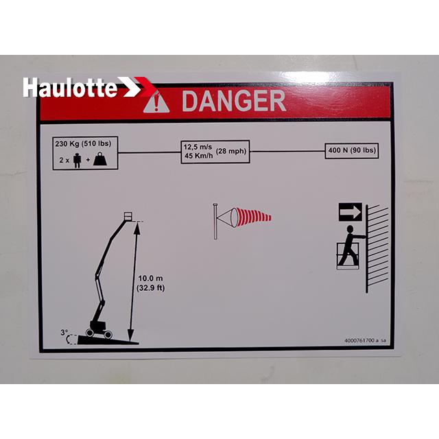 4000761700 Load Height | Genuine Haulotte