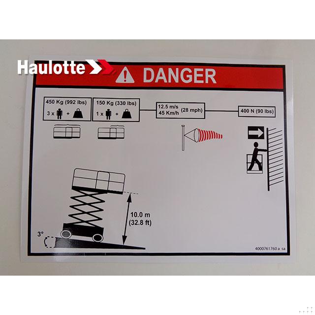 4000761760 Load Height | Genuine Haulotte