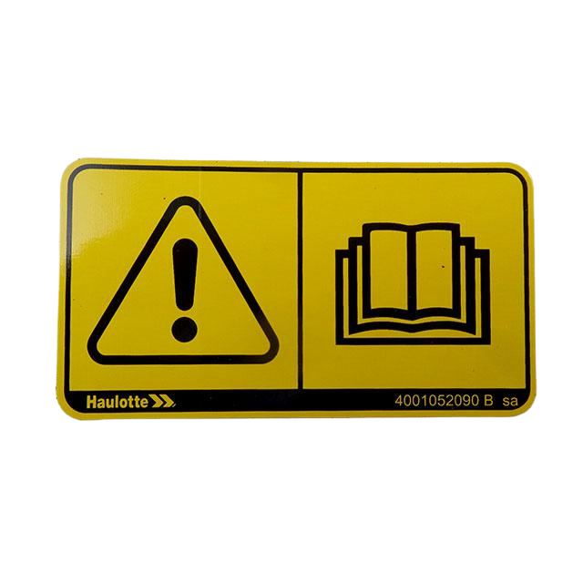 4001052090 Read Manuals Label | Genuine Haulotte