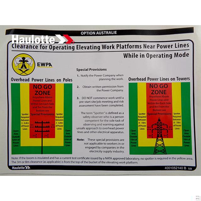 4001052140 Powerlines Label Ewpa | Genuine Haulotte