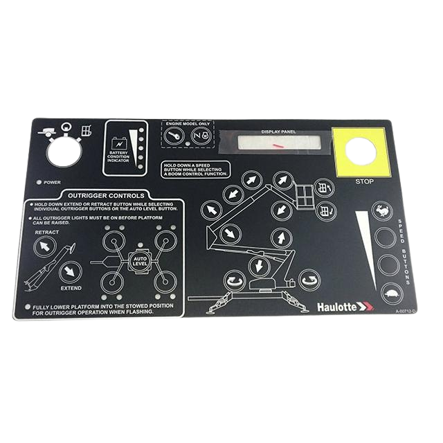 A-00712-D Control Box Decal Overlay-Lower Articulating No Jib Rotate | Genuine Haulotte