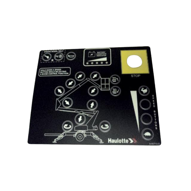 A-00713-D Control Box Decal Overlay-Upper Articulating No Jib Rotate-Api #A-00710 | Genuine Haulotte