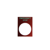 B00-00-0017 Legend Plate 'Emerg Stop' | Genuine Haulotte