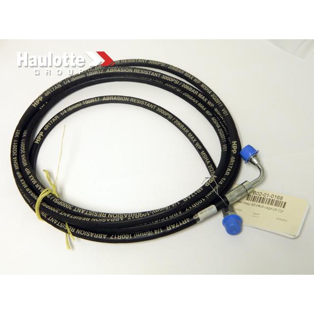 B02-01-0168 Hose-Assembly-Sev#C8-Cage-Jib Cyl | Genuine Haulotte