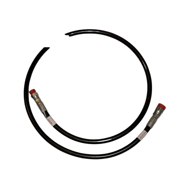 B02-01-0301 #4 X 60In With #4 Fmorfs Str (Jib Ext) (Red) And #6 Fmorfs Str (Jib Ext) (Red) Hydraulic Hose | Genuine Haulotte