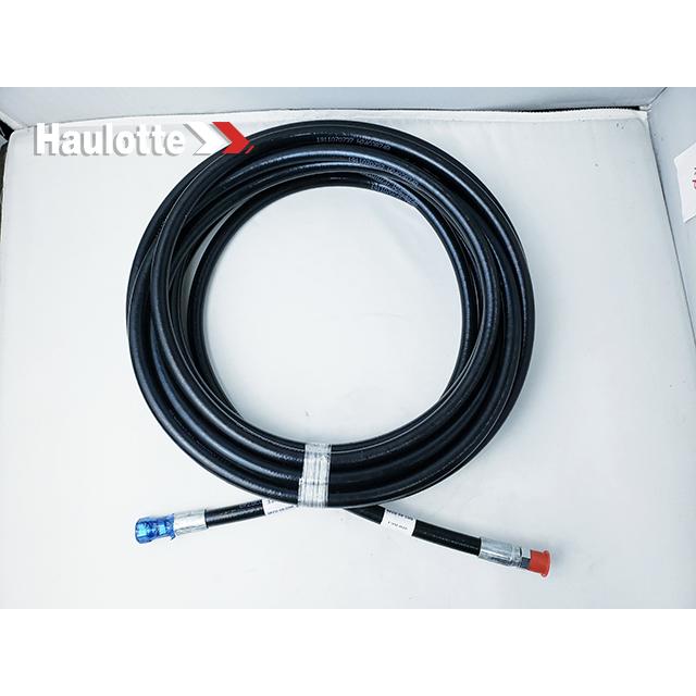 B02-01-0346 Hose, Hydraulic, #4 X 320In With #4 Fmorfs Str (Ret Tee) (Blue) And | Genuine Haulotte