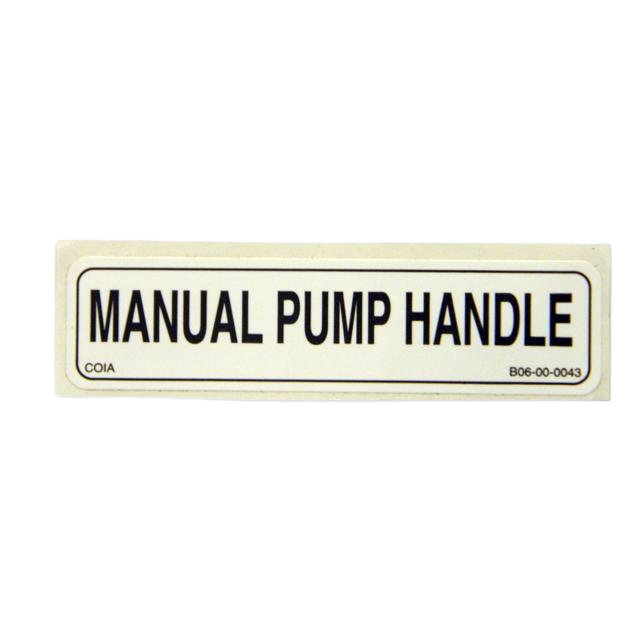 B06-00-0043 Decal-Manual Pump Handle | Genuine Haulotte
