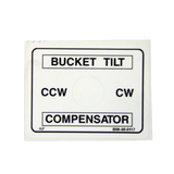 B06-00-0117 Decal-"Bucket Tilt Compens.." | Genuine Haulotte