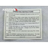 B06-00-0267 Decal-Operating Inst-Charger | Genuine Haulotte