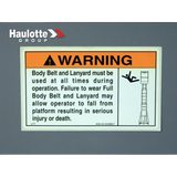 B06-00-0339 Decal-Warn Full Body Harness | Genuine Haulotte