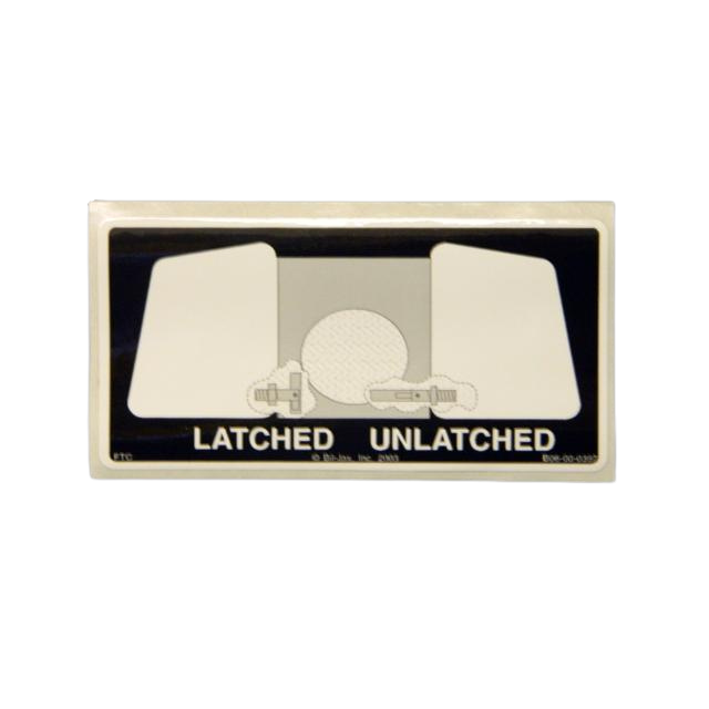 B06-00-0397 4In Decal-Cover Latch/Unlatch | Genuine Haulotte