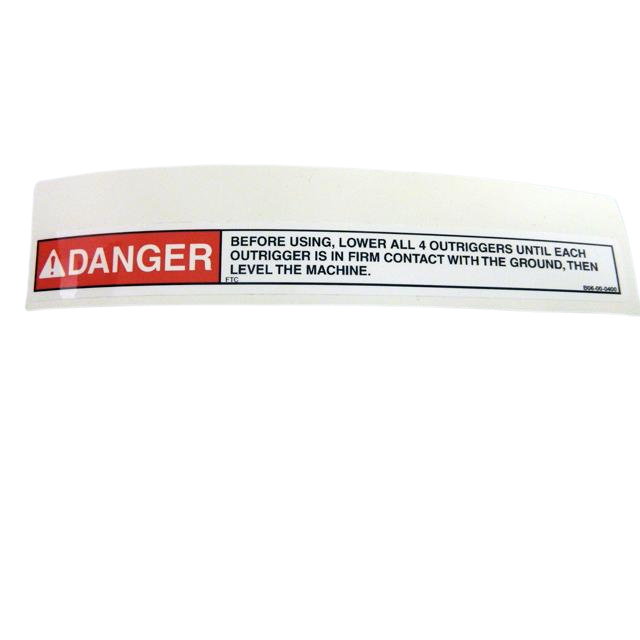 B06-00-0400 Decal-Danger:Outr Use, 8Inwx | Genuine Haulotte