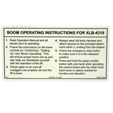 B06-00-0402 Decal-Xlb-4319 Oper Instrs, 6In | Genuine Haulotte