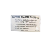 B06-00-0462 Decal-Battery Charger Cord | Genuine Haulotte