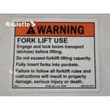 B06-00-0477 Decal-Warning-Fork Lift Use | Genuine Haulotte