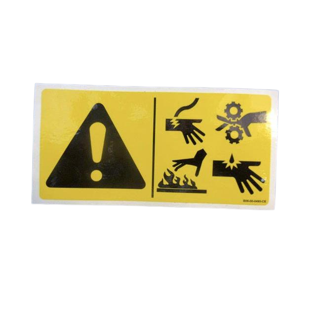B06-00-0495-CE 3.25In X 6.25In Black On Yellow Vinyl Decal-Hazards-Ce | Genuine Haulotte