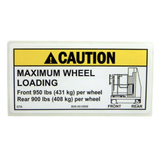 B06-00-0509 Decal-Max Wheel Load-Esp 19, 4X2, Safety Ylw&Blk, Vinyl, Ol | Genuine Haulotte