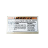 B06-00-0534-FC Decal-Warning-Platform Operation-Articulating-7.5 X 3.5, Safety Orange And Black | Genuine Haulotte