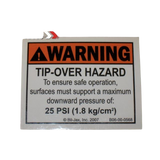 B06-00-0568 Decal-Warning-Tip-Over Hazard Psi | Genuine Haulotte