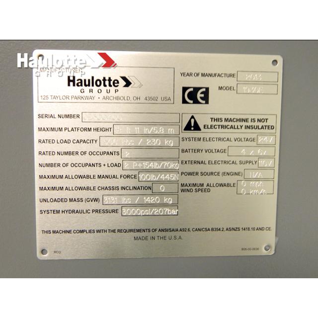 B06-00-0638 4 Crnr Hls 3M 468 Adh Plate-Serial-6.31X5.31X.025 Anod Alum | Genuine Haulotte