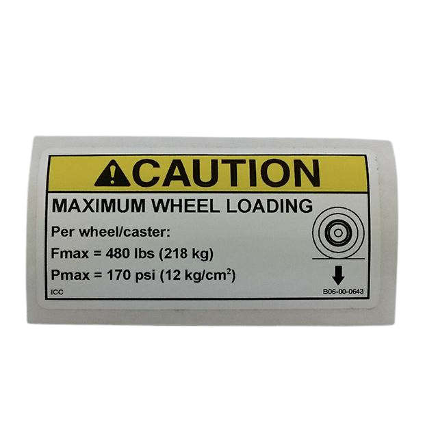 B06-00-0643 Decal-Caution-Wheel Load-Xlt-2900 | Genuine Haulotte