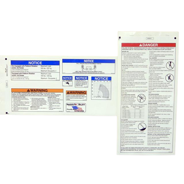 B06-01-0036 Decal Kit-3632T Cage | Genuine Haulotte