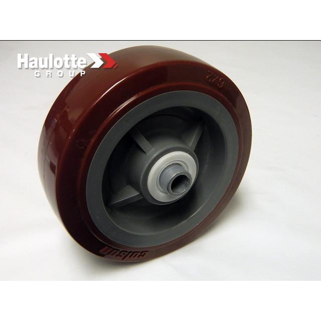 B08-00-0003 Wheel-2In X 6In Gray/Red W/Bearing | Genuine Haulotte
