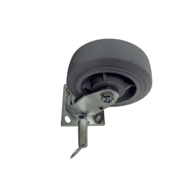 B08-01-0003 Caster-6In-Plt-Swl Lck-Nm Rubb | Genuine Haulotte
