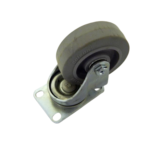 B08-01-0020 Caster-3 1/2-Plt-Swivl-Nm Rub | Genuine Haulotte