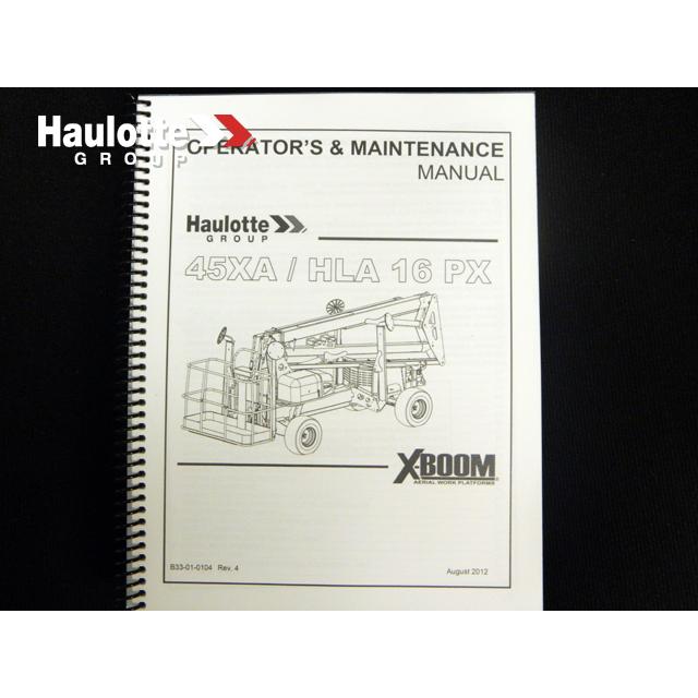 B33-01-0104 Manual-Operation-45Xa | Genuine Haulotte