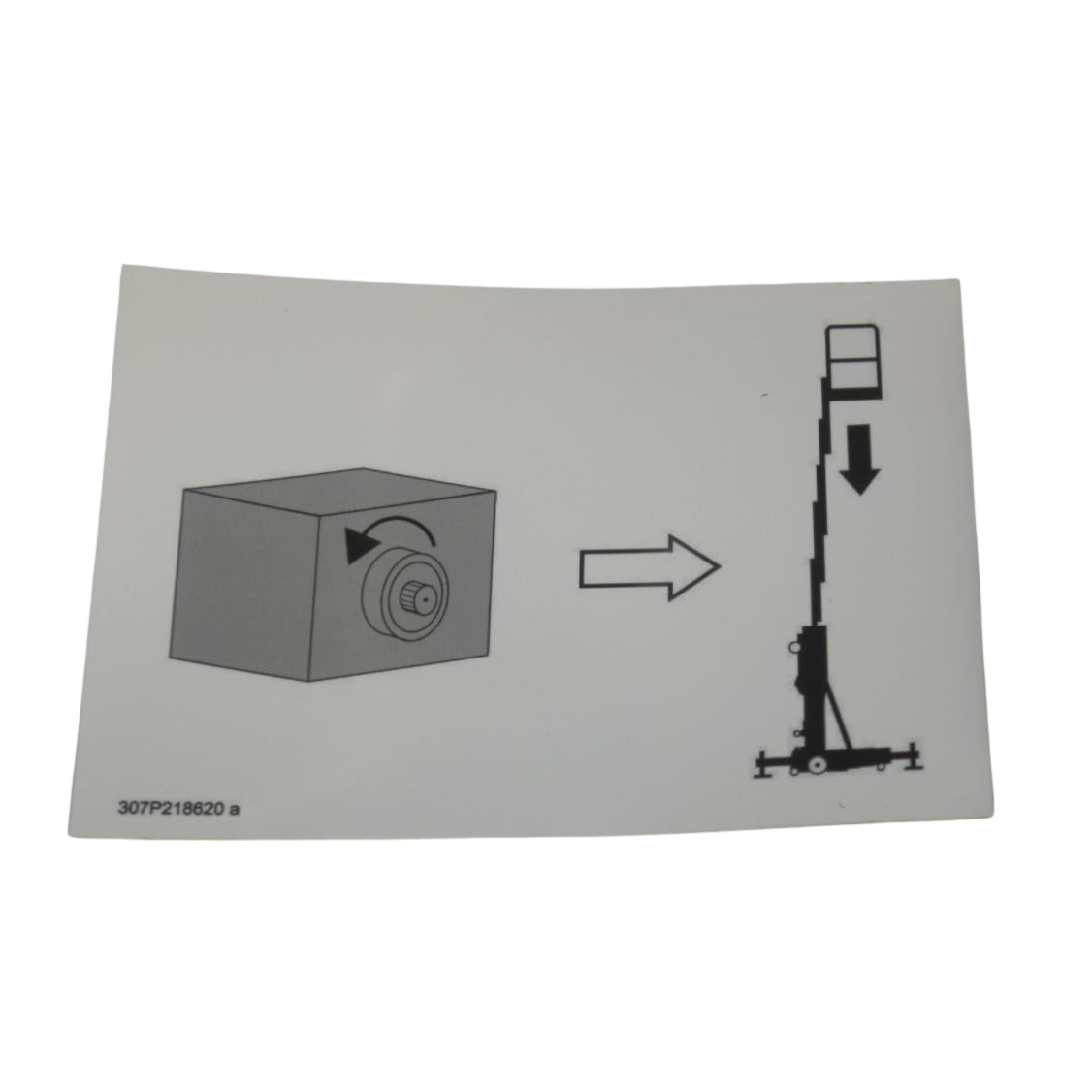 NQUPRA1022 Manual Valve Label | Genuine Haulotte