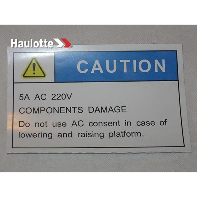 NQUPRA1035 Caution Decal | Genuine Haulotte