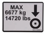 1001216060 DECAL,MAX TIRE LOAD | JLG