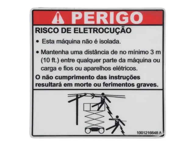 1001216648 DECAL,DANGER ELECTROCUTION | JLG