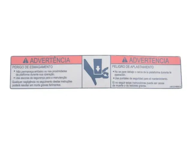 1001216650 CRUSHING HAZARD DECAL | JLG