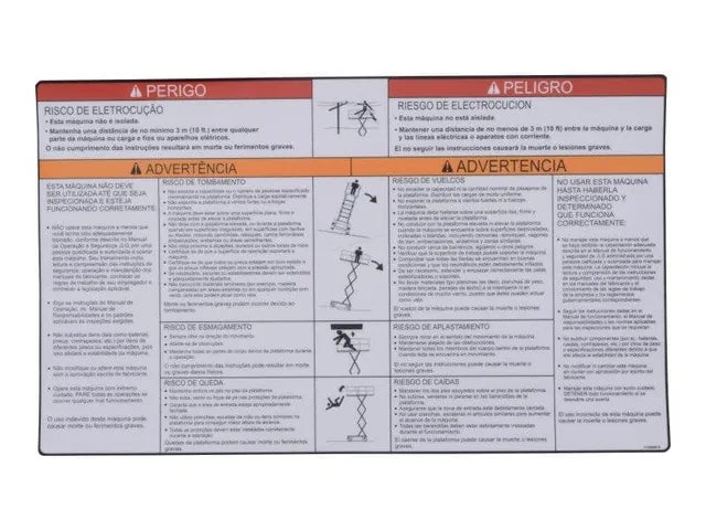 1704699 SPA) DANGER/WARNNG(PO DECAL | JLG