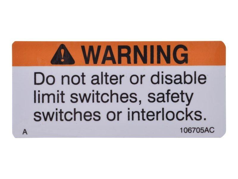 106705 Decal, Do Not Alter | Skyjack